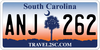 SC license plate ANJ262