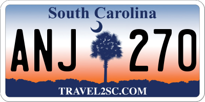 SC license plate ANJ270