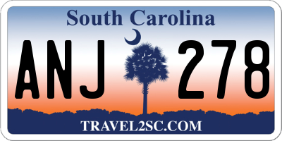 SC license plate ANJ278