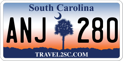SC license plate ANJ280
