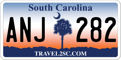 SC license plate ANJ282