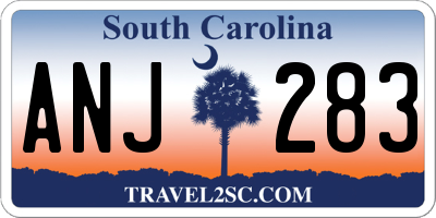SC license plate ANJ283