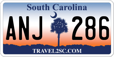 SC license plate ANJ286