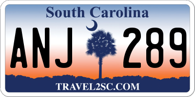 SC license plate ANJ289