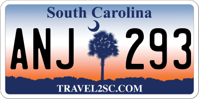 SC license plate ANJ293