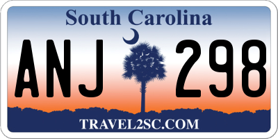 SC license plate ANJ298