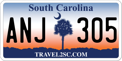 SC license plate ANJ305