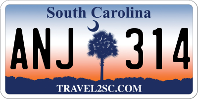 SC license plate ANJ314