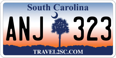 SC license plate ANJ323