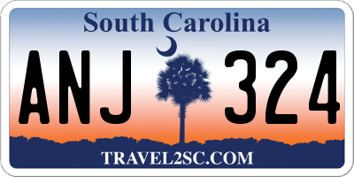 SC license plate ANJ324