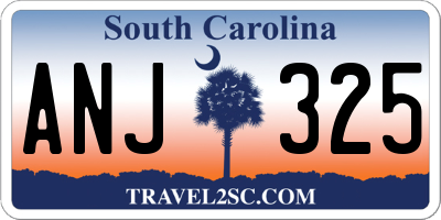 SC license plate ANJ325