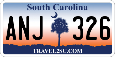 SC license plate ANJ326