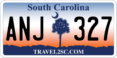 SC license plate ANJ327