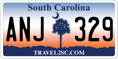 SC license plate ANJ329