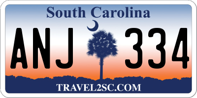 SC license plate ANJ334