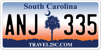 SC license plate ANJ335
