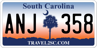 SC license plate ANJ358
