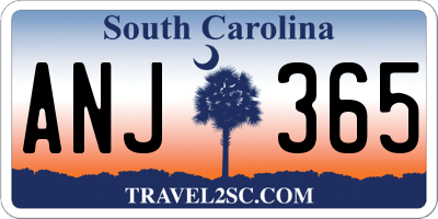 SC license plate ANJ365