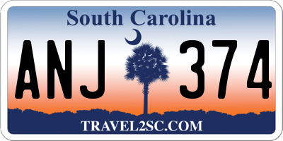 SC license plate ANJ374