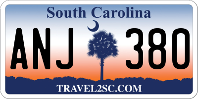 SC license plate ANJ380