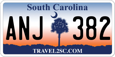 SC license plate ANJ382