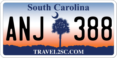 SC license plate ANJ388