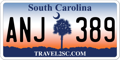 SC license plate ANJ389