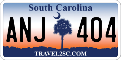 SC license plate ANJ404