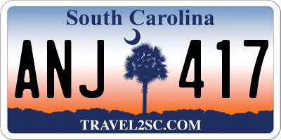 SC license plate ANJ417