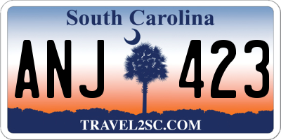 SC license plate ANJ423