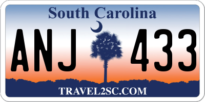 SC license plate ANJ433