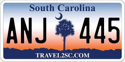 SC license plate ANJ445