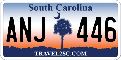SC license plate ANJ446