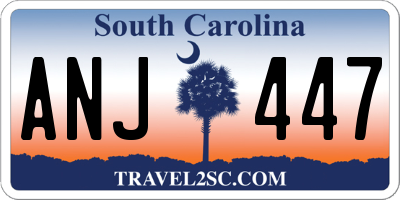 SC license plate ANJ447