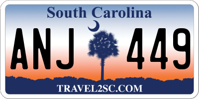 SC license plate ANJ449