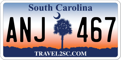 SC license plate ANJ467