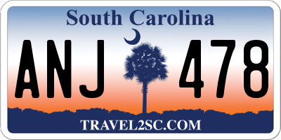 SC license plate ANJ478