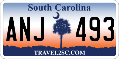 SC license plate ANJ493