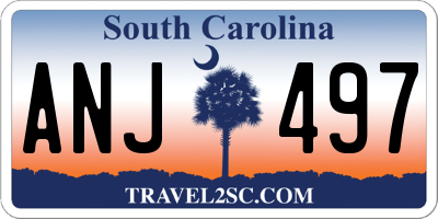 SC license plate ANJ497