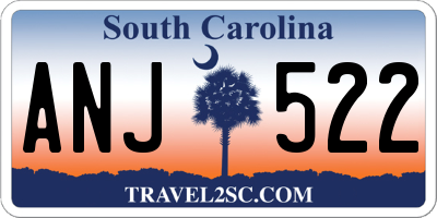 SC license plate ANJ522