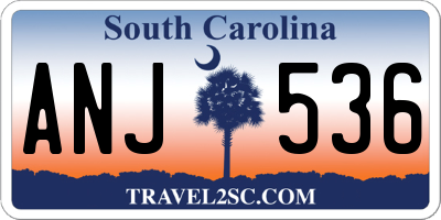 SC license plate ANJ536