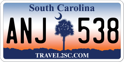 SC license plate ANJ538