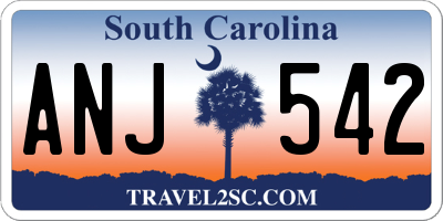 SC license plate ANJ542