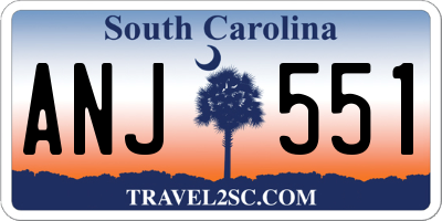 SC license plate ANJ551