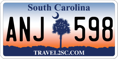 SC license plate ANJ598