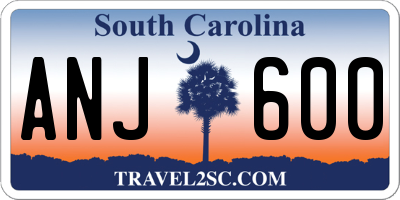 SC license plate ANJ600