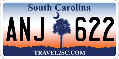 SC license plate ANJ622