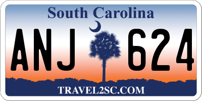 SC license plate ANJ624
