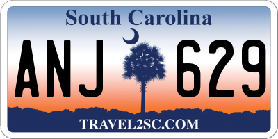 SC license plate ANJ629