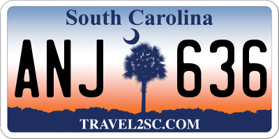 SC license plate ANJ636